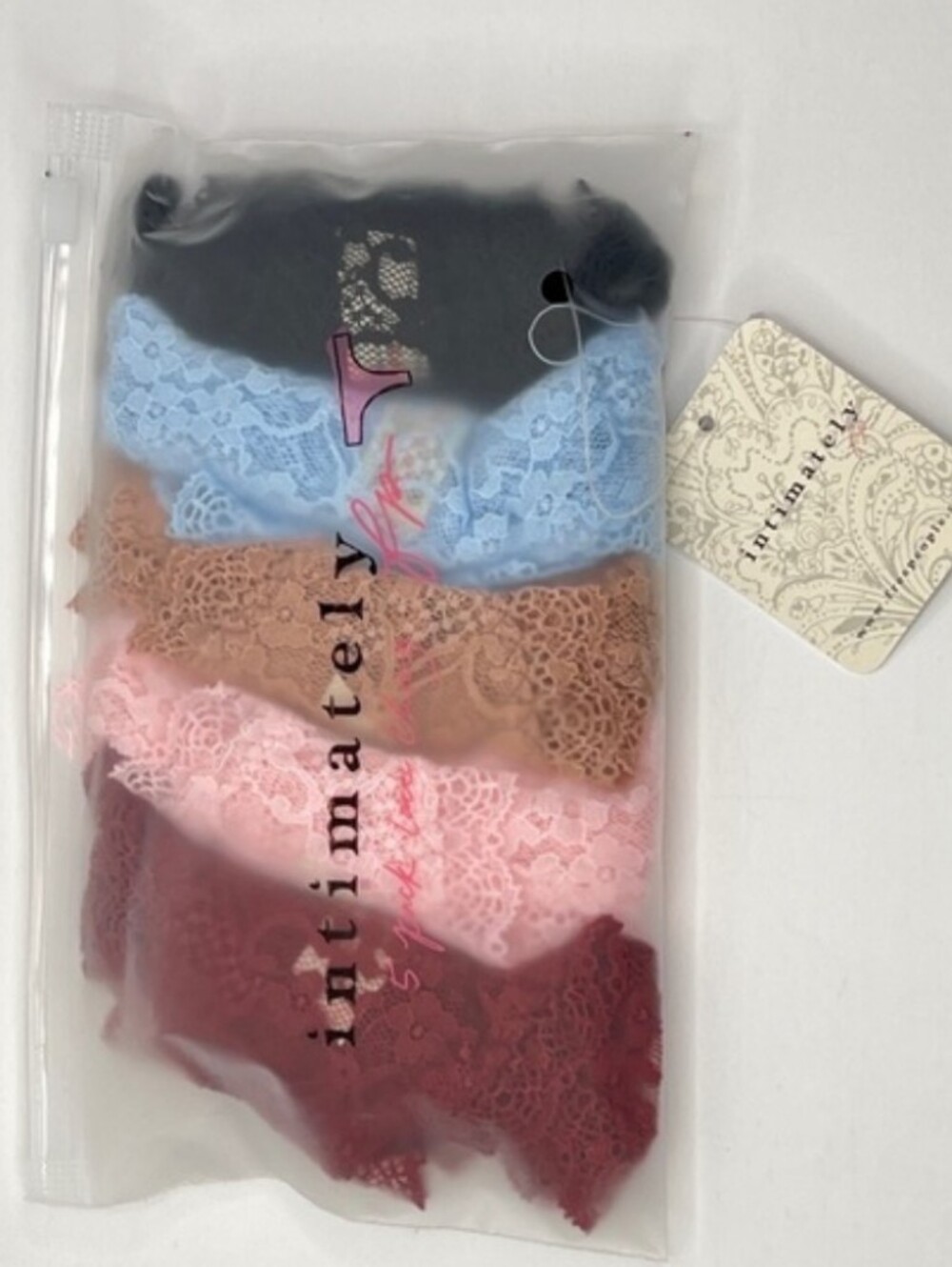 INTIMATELY BY FREE People Lace Low-Rise Thong Panties Set of 5 Colors NWT MED - Picture 8 of 13
